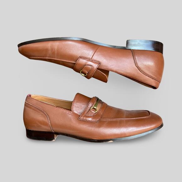 Aldo Murat Brown Leather Horsebit Loafers - Picture 3 of 8